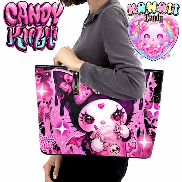 Graffiti Shake Kawaii Candy Large Tote Bag - Candy Kult - Candy Cult - Cult Candy - Cake High Heels - [product_vendor}