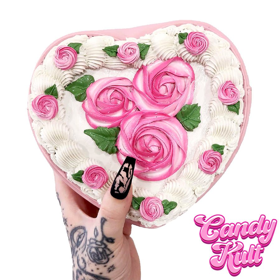 Light Pink Rose Candy Kult Convertible Crossbody Bag / Hand Bag Candy Kult Bag Crossbody Candy Cult - Candy Kult Land - Wishbone - Boo Kitty - Panku - Frosti - Toxic Kitten - Hex - Heart - Cult Candy - Ca