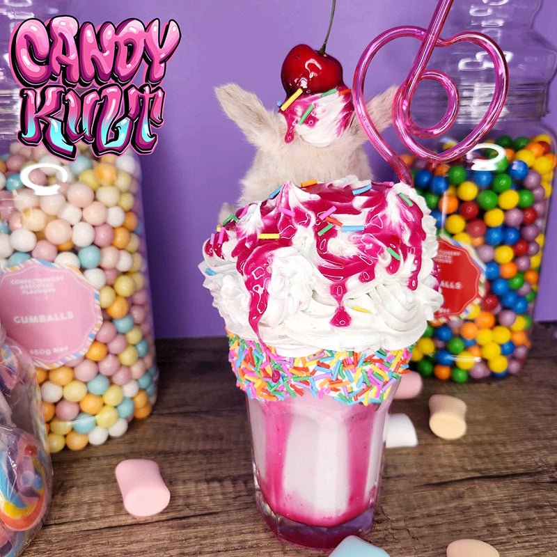 Little Milkshake Bunny Candy Kult bunny milkshake taxidermy Candy Cult - Candy Kult Land - Wishbone - Boo Kitty - Panku - Frosti - Toxic Kitten - Hex - Heart - Cult Candy - Ca