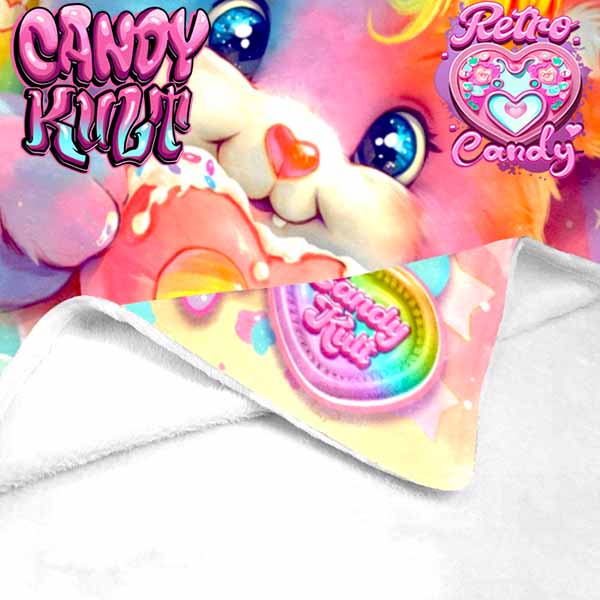 For The Love Of Rainbows Retro Candy Micro Fleece Blanket - Candy Kult - Candy Cult - Cult Candy - Cake High Heels - [product_vendor}