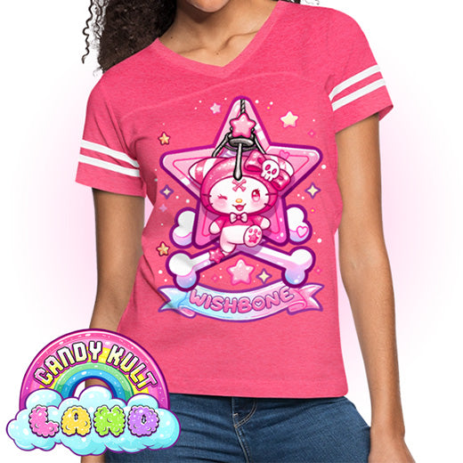 Wishbone Claw Machine Logo - Candy Kult Land Women’s Vintage Sport T-Shirt - Candy Kult - Candy Cult - Candy Kult Land - Wishbone - Boo Kitty - Panku - Frosti - Toxic Kitten - Hex-Heart - Cult Candy - Cake High Heels - [product_vendor}