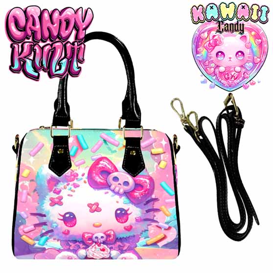 Pastel Purrfection Kawaii Candy Boston Crossbody Handbag - Candy Kult - Candy Cult - Cult Candy - Cake High Heels - [product_vendor}