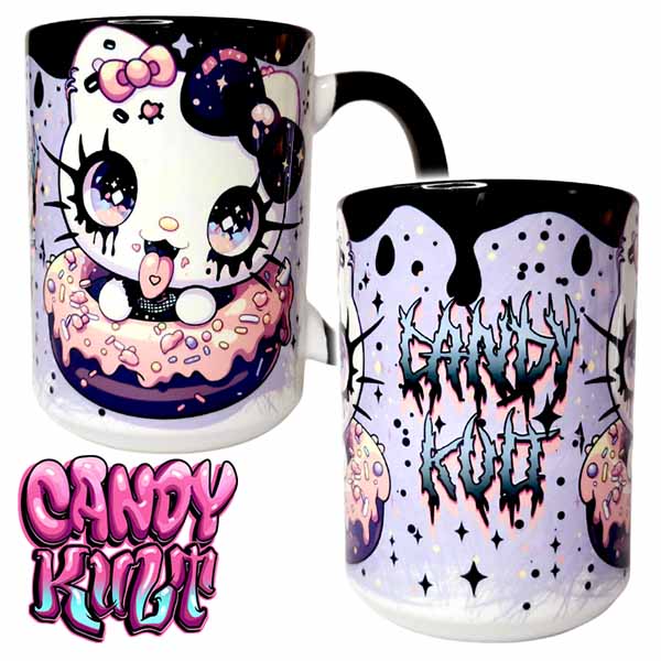 Goth Kitty Kawaii Candy Large Mug - Candy Kult - Candy Cult - Cult Candy - Cake High Heels - [product_vendor}