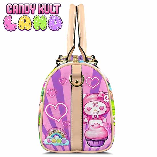 My Friend Frosti Candy Kult Land Beige Boston Crossbody Handbag Candy Kult Bag Crossbody Frosti Candy Cult - Candy Kult Land - Wishbone - Boo Kitty - Panku - Frosti - Toxic Kitten - Hex - Heart - Cult Candy - Ca