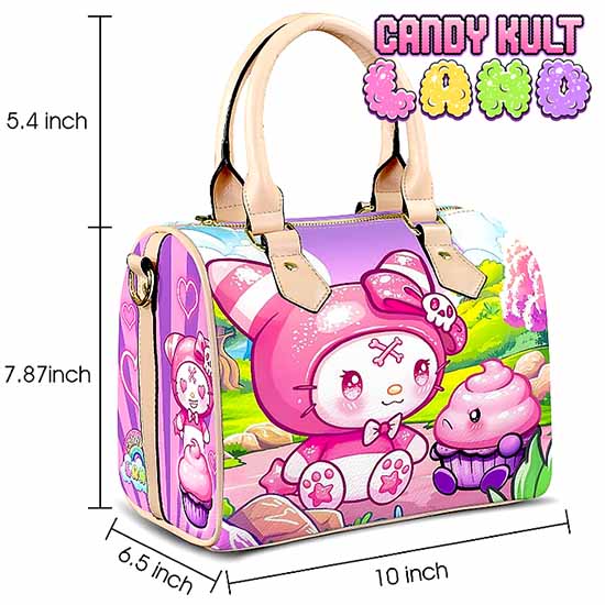 My Friend Frosti Candy Kult Land Beige Boston Crossbody Handbag Candy Kult Bag Crossbody Frosti Candy Cult - Candy Kult Land - Wishbone - Boo Kitty - Panku - Frosti - Toxic Kitten - Hex - Heart - Cult Candy - Ca