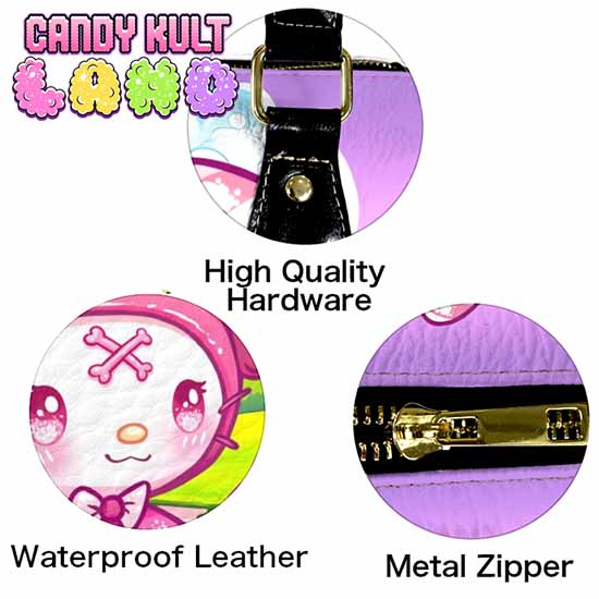 My Friend Frosti Candy Kult Land Boston Crossbody Handbag Candy Kult Bag Crossbody Frosti Candy Cult - Candy Kult Land - Wishbone - Boo Kitty - Panku - Frosti - Toxic Kitten - Hex - Heart - Cult Candy - Ca