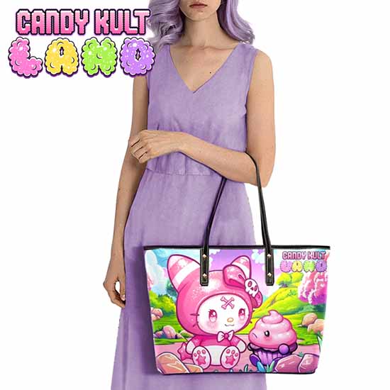 My Friend Frosti Candy Kult Land Large Tote Bag Candy Kult Bag Frosti handbag Candy Cult - Candy Kult Land - Wishbone - Boo Kitty - Panku - Frosti - Toxic Kitten - Hex - Heart - Cult Candy - Ca