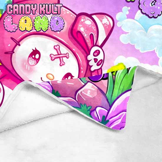 My Friend Frosti Candy Kult Land Micro Fleece Blanket Candy Kult 40 x 50 Inch Frosti Wishbone Candy Cult - Candy Kult Land - Wishbone - Boo Kitty - Panku - Frosti - Toxic Kitten - Hex - Heart - Cult Candy - Ca