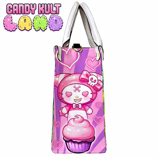 My Friend Frosti Candy Kult Land White PU Leather Crossbody Handbag Candy Kult Bag Crossbody Frosti Candy Cult - Candy Kult Land - Wishbone - Boo Kitty - Panku - Frosti - Toxic Kitten - Hex - Heart - Cult Candy - Ca