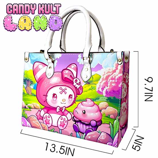 My Friend Frosti Candy Kult Land White PU Leather Crossbody Handbag Candy Kult Bag Crossbody Frosti Candy Cult - Candy Kult Land - Wishbone - Boo Kitty - Panku - Frosti - Toxic Kitten - Hex - Heart - Cult Candy - Ca