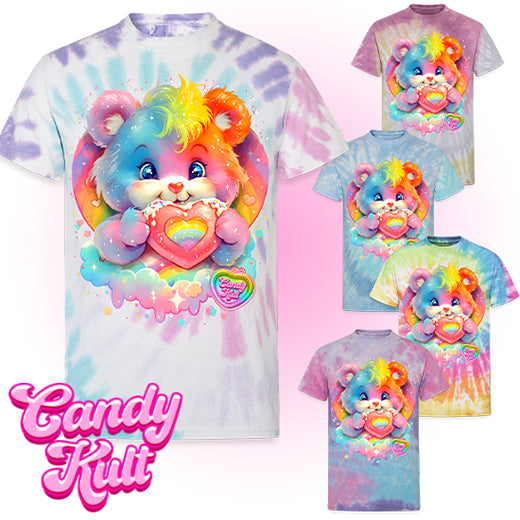 For the Love Of Rainbows - Retro Candy Unisex Tie Dye T-Shirt - Candy Kult - Candy Cult - Candy Kult Land - Wishbone - Boo Kitty - Panku - Frosti - Toxic Kitten - Hex-Heart - Cult Candy - Cake High Heels - [product_vendor}
