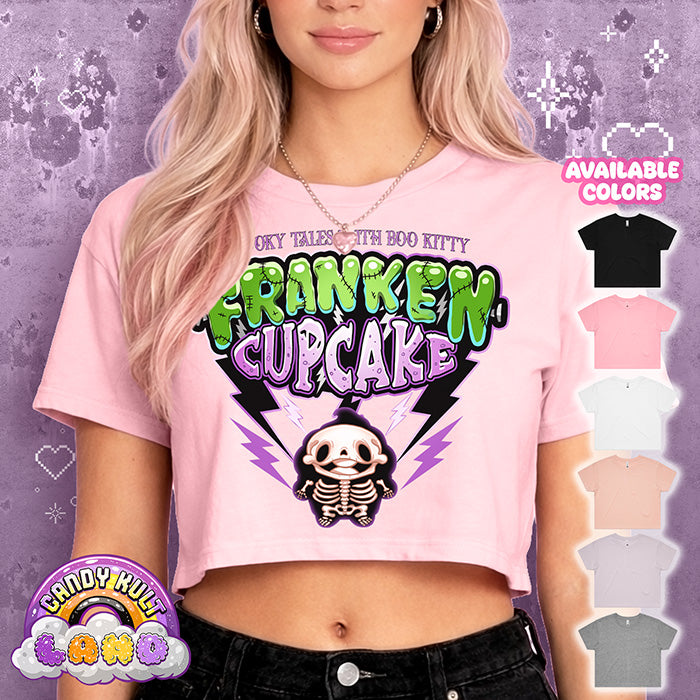 Franken Cupcake Skeleton Frosti Premium Crop Tee