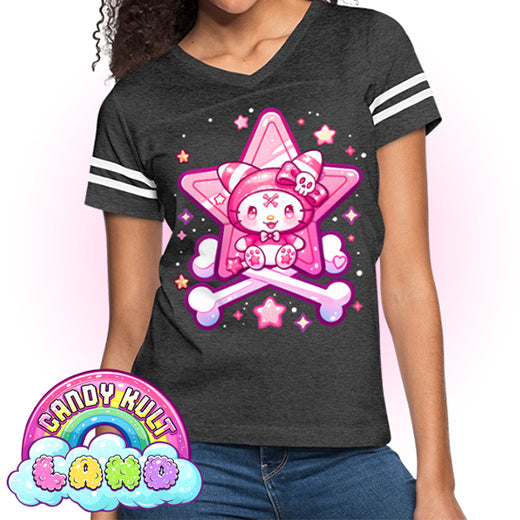 Wishbone Crossbones - Candy Kult Land Women’s Vintage Sport T-Shirt - Candy Kult - Candy Cult - Candy Kult Land - Wishbone - Boo Kitty - Panku - Frosti - Toxic Kitten - Hex-Heart - Cult Candy - Cake High Heels - [product_vendor}