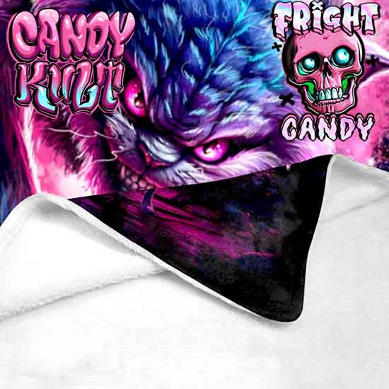 Cheshire WereCat Fright Candy Micro Fleece Blanket - Candy Kult - Candy Cult - Candy Kult Land - Wishbone - Boo Kitty - Panku - Frosti - Toxic Kitten - Hex-Heart - Cult Candy - Cake High Heels - [product_vendor}