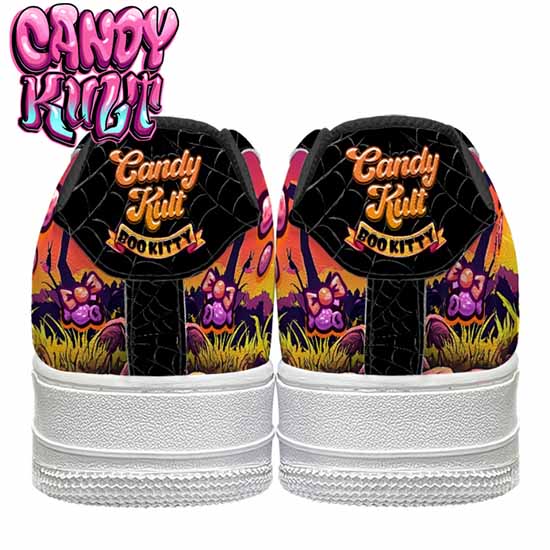 Boo Kitty Sunset Graveyard Candy Kult Kicks Women's Sneakers V1b - Candy Kult - Candy Cult - Cult Candy - Cake High Heels - [product_vendor}