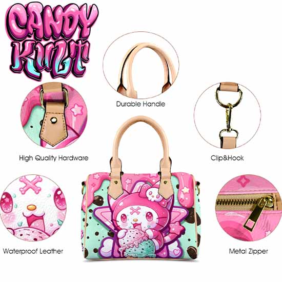 Wishbone Mint Ice Cream Kawaii Candy Beige Boston Crossbody Handbag - Candy Kult - Candy Cult - Cult Candy - Cake High Heels - [product_vendor}