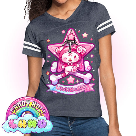 Wishbone Claw Machine Logo - Candy Kult Land Women’s Vintage Sport T-Shirt - Candy Kult - Candy Cult - Candy Kult Land - Wishbone - Boo Kitty - Panku - Frosti - Toxic Kitten - Hex-Heart - Cult Candy - Cake High Heels - [product_vendor}