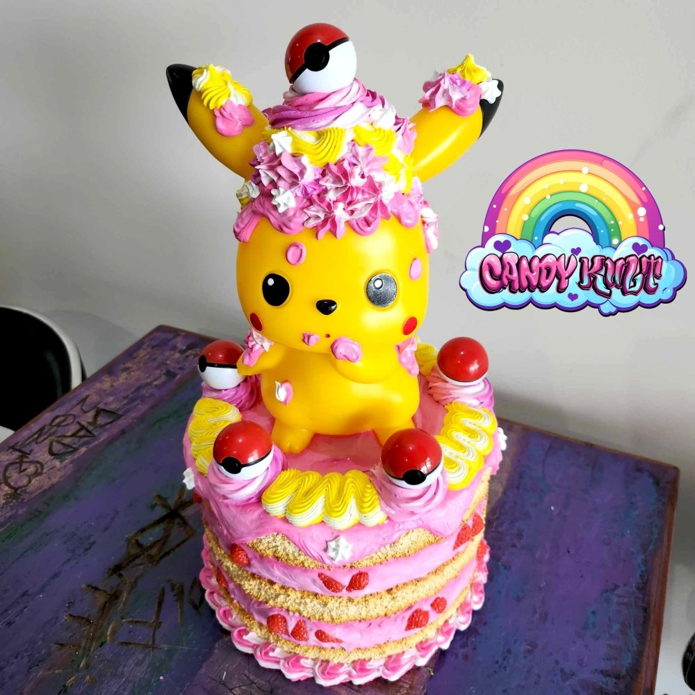 Pikachu Berry Layered Cake Sculpture Candy Kult Cake pokemon Candy Cult - Candy Kult Land - Wishbone - Boo Kitty - Panku - Frosti - Toxic Kitten - Hex - Heart - Cult Candy - Ca