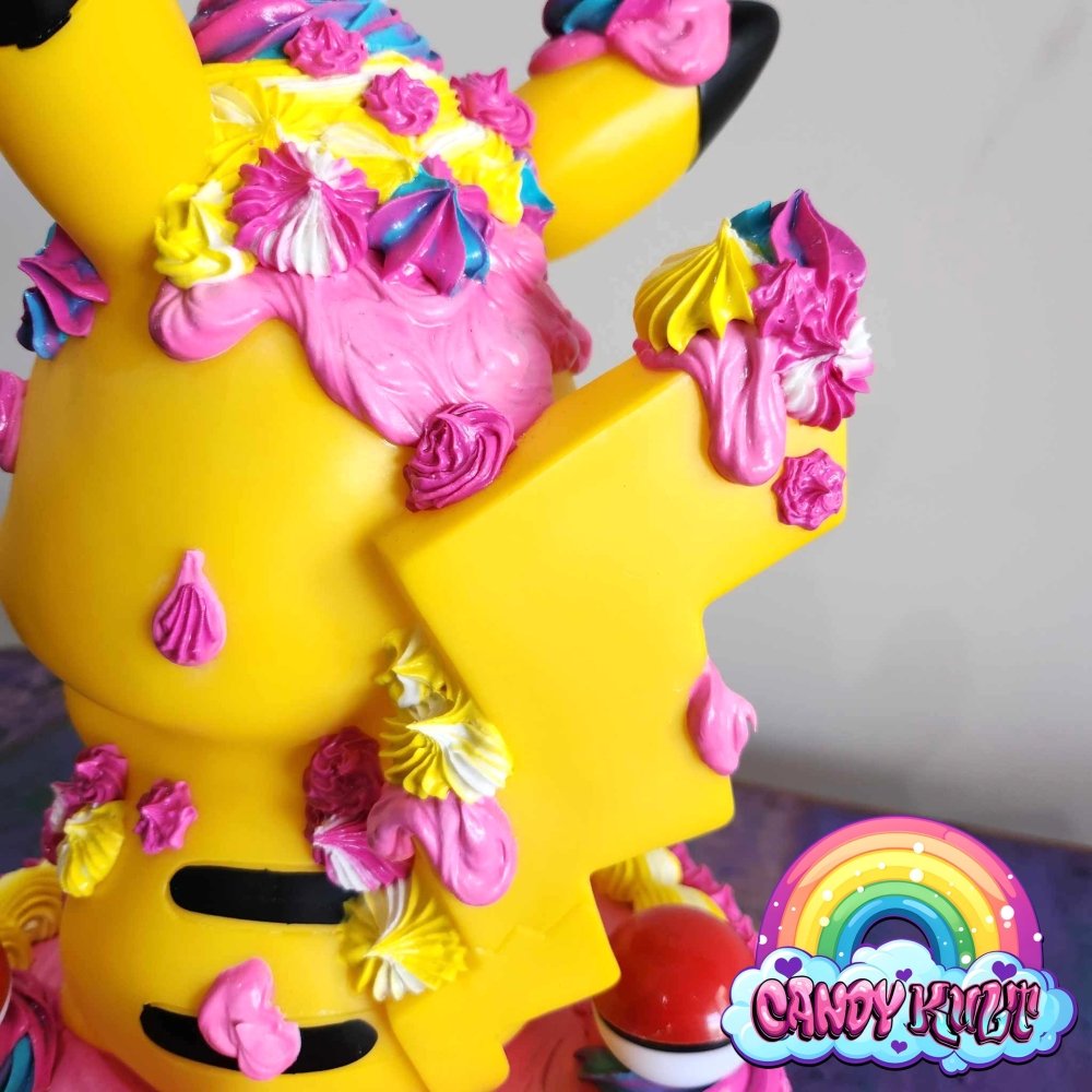 Pikachu Pink Sprinkle Cake Sculpture Candy Kult Cake pokemon Candy Cult - Candy Kult Land - Wishbone - Boo Kitty - Panku - Frosti - Toxic Kitten - Hex - Heart - Cult Candy - Ca