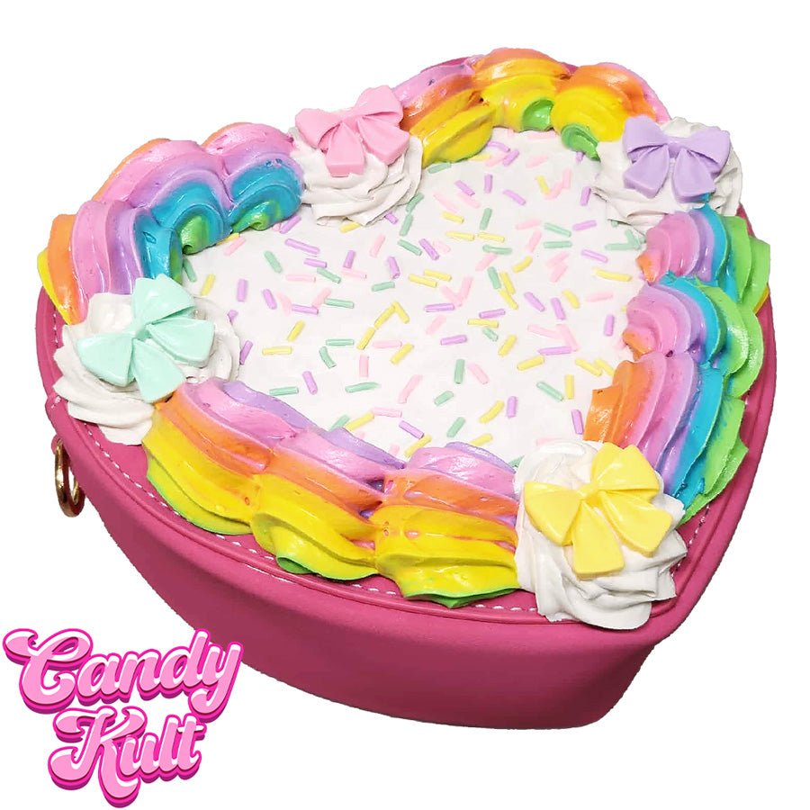 Rainbow Confetti Cake Candy Kult Convertible Crossbody Bag / Hand Bag Candy Kult Bag Crossbody Candy Cult - Candy Kult Land - Wishbone - Boo Kitty - Panku - Frosti - Toxic Kitten - Hex - Heart - Cult Candy - Ca