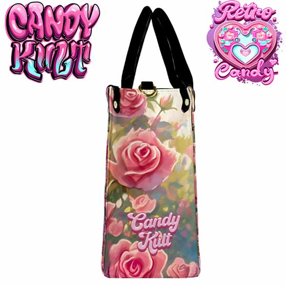 Rose Garden Tea Party Retro Candy PU Leather Crossbody Handbag Candy Kult Alice In Wonderland Bag Cheshire Cat Candy Cult - Candy Kult Land - Wishbone - Boo Kitty - Panku - Frosti - Toxic Kitten - Hex - Heart - Cult Candy - Ca
