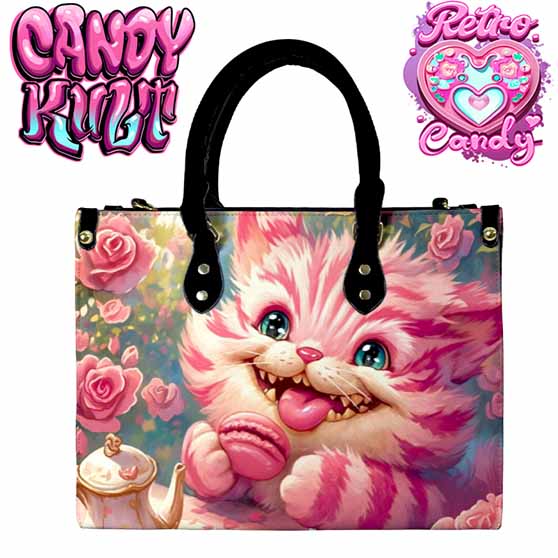 Rose Garden Tea Party Retro Candy PU Leather Crossbody Handbag Candy Kult Alice In Wonderland Bag Cheshire Cat Candy Cult - Candy Kult Land - Wishbone - Boo Kitty - Panku - Frosti - Toxic Kitten - Hex - Heart - Cult Candy - Ca