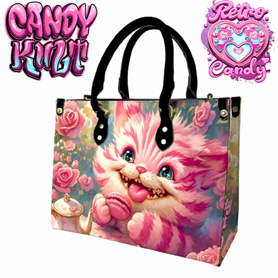 Rose Garden Tea Party Retro Candy PU Leather Crossbody Handbag Candy Kult Alice In Wonderland Bag Cheshire Cat Candy Cult - Candy Kult Land - Wishbone - Boo Kitty - Panku - Frosti - Toxic Kitten - Hex - Heart - Cult Candy - Ca