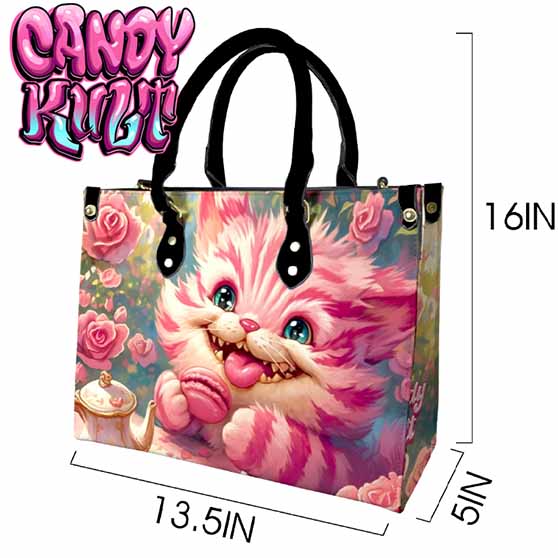 Rose Garden Tea Party Retro Candy PU Leather Crossbody Handbag Candy Kult Alice In Wonderland Bag Cheshire Cat Candy Cult - Candy Kult Land - Wishbone - Boo Kitty - Panku - Frosti - Toxic Kitten - Hex - Heart - Cult Candy - Ca