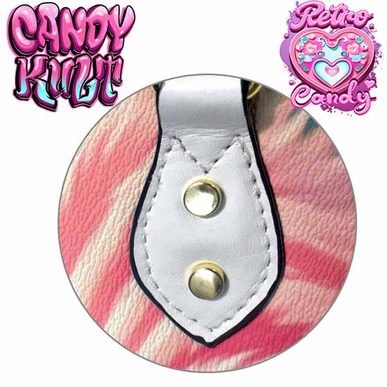 Rose Garden Tea Party Retro Candy White PU Leather Crossbody Handbag Candy Kult Alice In Wonderland Bag Cheshire Cat Candy Cult - Candy Kult Land - Wishbone - Boo Kitty - Panku - Frosti - Toxic Kitten - Hex - Heart - Cult Candy - Ca