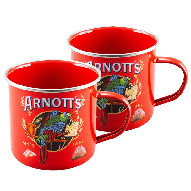 Arnott's Nostalgic Enamel Mug Set Of 2
