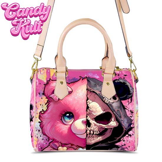 Split Personality Bear Fright Candy Beige Boston Crossbody Handbag Candy Kult Bag care bears Crossbody Candy Cult - Candy Kult Land - Wishbone - Boo Kitty - Panku - Frosti - Toxic Kitten - Hex - Heart - Cult Candy - Ca