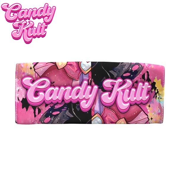 Split Personality Bear Fright Candy White PU Leather Crossbody Handbag Candy Kult Bag care bears Crossbody Candy Cult - Candy Kult Land - Wishbone - Boo Kitty - Panku - Frosti - Toxic Kitten - Hex - Heart - Cult Candy - Ca