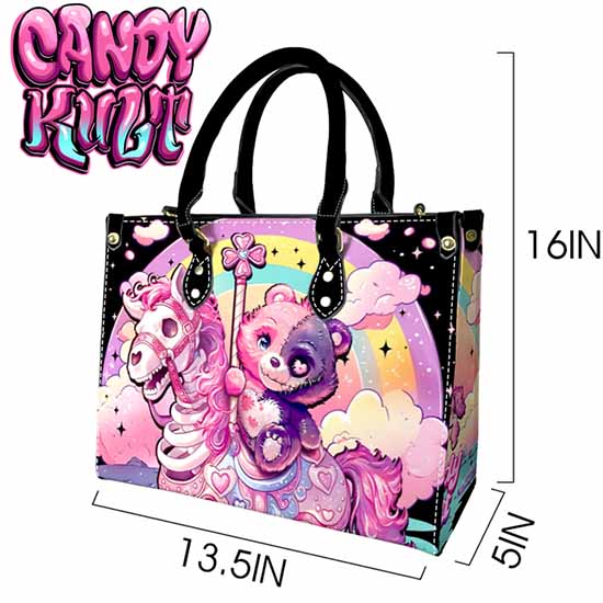 Spooky Bear Carousel Fright Candy PU Leather Crossbody Handbag Candy Kult Bag care bears Crossbody Candy Cult - Candy Kult Land - Wishbone - Boo Kitty - Panku - Frosti - Toxic Kitten - Hex - Heart - Cult Candy - Ca