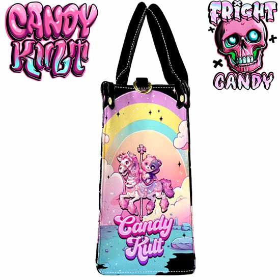 Spooky Bear Carousel Fright Candy PU Leather Crossbody Handbag Candy Kult Bag care bears Crossbody Candy Cult - Candy Kult Land - Wishbone - Boo Kitty - Panku - Frosti - Toxic Kitten - Hex - Heart - Cult Candy - Ca