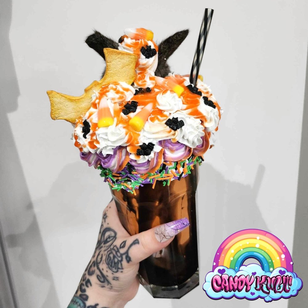 Spooky Milkshake Bunny LARGE Milkshake Candy Kult bunny milkshake taxidermy Candy Cult - Candy Kult Land - Wishbone - Boo Kitty - Panku - Frosti - Toxic Kitten - Hex - Heart - Cult Candy - Ca