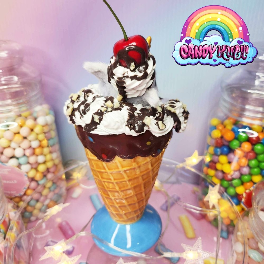 Strawberry Sundae Bunnicorn Candy Kult bunny milkshake taxidermy Candy Cult - Candy Kult Land - Wishbone - Boo Kitty - Panku - Frosti - Toxic Kitten - Hex - Heart - Cult Candy - Ca
