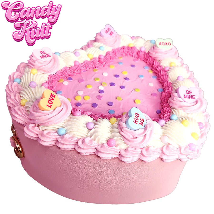 Sweethearts Candy Pastel Cake Candy Kult Convertible Crossbody Bag / Hand Bag Candy Kult Bag Crossbody Candy Cult - Candy Kult Land - Wishbone - Boo Kitty - Panku - Frosti - Toxic Kitten - Hex - Heart - Cult Candy - Ca