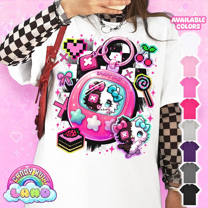 Toxic Kitten Digital Pet - Candy Kult Land Graphic Tee Candy Kult WHITE S candy kult land ck land Toxic Kitten Candy Cult - Candy Kult Land - Wishbone - Boo Kitty - Panku - Frosti - Toxic Kitten - Hex - Heart - Cult Candy - Ca
