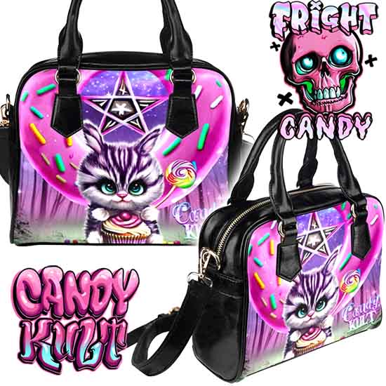 Bunny Donut Pentagram Fright Candy Classic Crossbody Handbag - Candy Kult - Candy Cult - Candy Kult Land - Wishbone - Boo Kitty - Panku - Frosti - Toxic Kitten - Hex-Heart - Cult Candy - Cake High Heels - [product_vendor}