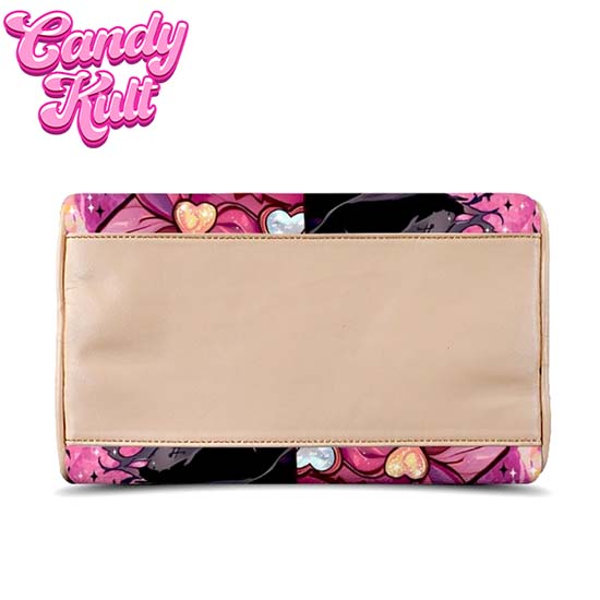 Split Personality Bear Fright Candy Beige Boston Crossbody Handbag