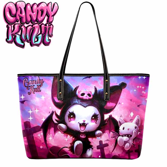Little Devil Kawaii Candy Large Tote Bag - Candy Kult - Candy Cult - Candy Kult Land - Wishbone - Boo Kitty - Panku - Frosti - Toxic Kitten - Hex-Heart - Cult Candy - Cake High Heels - [product_vendor}