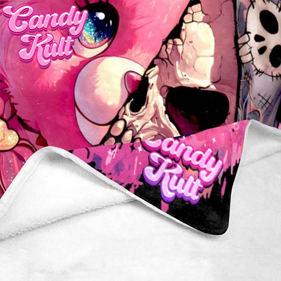 Split Personality Bear Fright Candy Micro Fleece Blanket