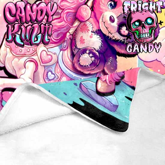 Spooky Bear Carousel Fright Candy Micro Fleece Blanket - Candy Kult - Candy Cult - Cult Candy - Cake High Heels - [product_vendor}