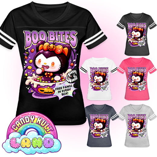 Boo Bites Cereal - Candy Kult Land Women’s Vintage Sport T-Shirt - Candy Kult - Candy Cult - Candy Kult Land - Wishbone - Boo Kitty - Panku - Frosti - Toxic Kitten - Hex-Heart - Cult Candy - Cake High Heels - [product_vendor}