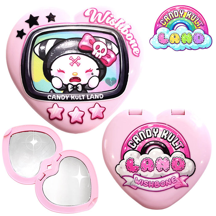 Dark Wishbone Virtual Pet Compact Mirror - Candy Kult - Candy Cult - Candy Kult Land - Wishbone - Boo Kitty - Panku - Frosti - Toxic Kitten - Hex-Heart - Cult Candy - Cake High Heels - [product_vendor}