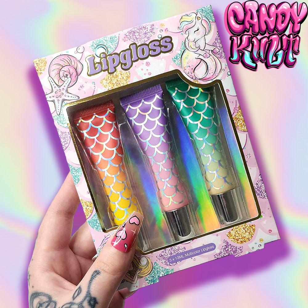Mermaid Tales Lip Gloss 3 Pack - Candy Kult - Candy Cult - Candy Kult Land - Wishbone - Boo Kitty - Panku - Frosti - Toxic Kitten - Hex-Heart - Cult Candy - Cake High Heels - [product_vendor}