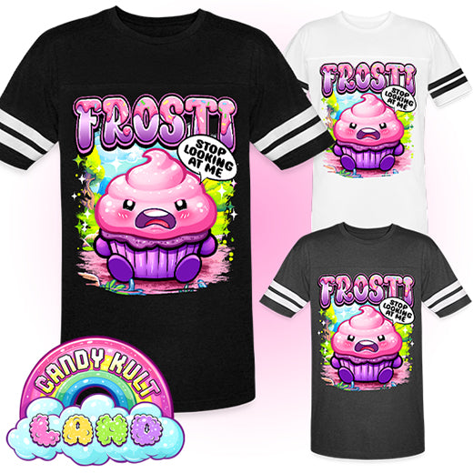 Frosti Stop Looking At Me  - Candy Kult Land Men's / Unisex Vintage Sport T-Shirt - Candy Kult - Candy Cult - Candy Kult Land - Wishbone - Boo Kitty - Panku - Frosti - Toxic Kitten - Hex-Heart - Cult Candy - Cake High Heels - [product_vendor}
