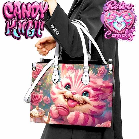 Rose Garden Tea Party Retro Candy White PU Leather Crossbody Handbag - Candy Kult - Candy Cult - Cult Candy - Cake High Heels - [product_vendor}