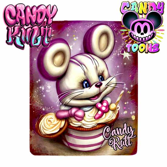 It Started With A Mouse Candy Toons Micro Fleece Blanket - Candy Kult - Candy Cult - Candy Kult Land - Wishbone - Boo Kitty - Panku - Frosti - Toxic Kitten - Hex-Heart - Cult Candy - Cake High Heels - [product_vendor}