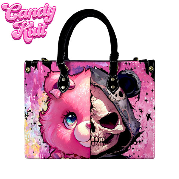Split Personality Bear Fright Candy PU Leather Crossbody Handbag